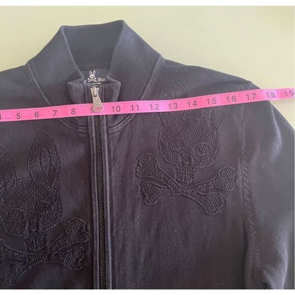 Psycho Bunny Cardigan Men 100% cotton Logo long sleeve full zip Small - Picture 11 of 14